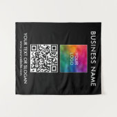 Zakelijke Logo QR Code Achtergrond Party Event Sem Wandkleed (Voorkant (horizontaal))