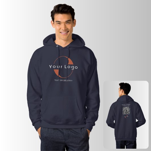 Zakelijke logo QR code Bedrijf merk swag Mannen Bl Hoodie