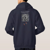 Zakelijke logo QR code Bedrijf merk swag Mannen Bl Hoodie (Achterkant)