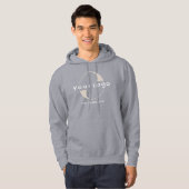 Zakelijke logo QR-code Bedrijf merk swag Mannen Gr Hoodie (Voorkant volledig)