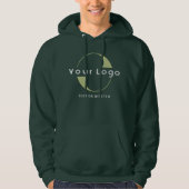 Zakelijke logo QR code Bedrijf merk swag Mannen Gr Hoodie (Voorkant)