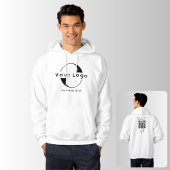 Zakelijke logo QR code Bedrijf merk swag Mannen Wi Hoodie