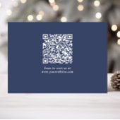 Zakelijke Logo QR Code Blue Christmas Corporate Feestdagenkaart