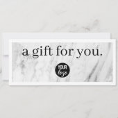 Zakelijke Logo QR Code Cadeaubon (Achterkant)