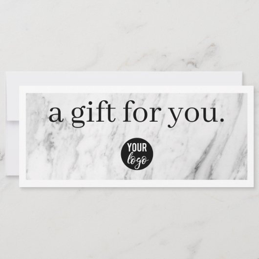 Zakelijke Logo QR Code Cadeaubon (Achterkant)