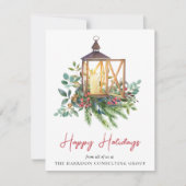 Zakelijke Logo QR-code Corporate Christmas Feestdagenkaart (Voorkant)