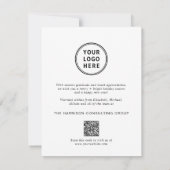 Zakelijke Logo QR-code Corporate Christmas Feestdagenkaart (Achterkant)