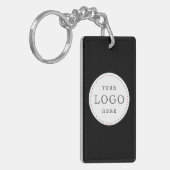 Zakelijke Logo QR-code dubbelzijdig Sleutelhanger (Voorkant Links)