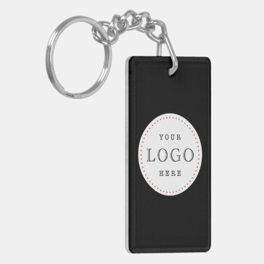 Zakelijke Logo QR-code dubbelzijdig Sleutelhanger (Voorkant Links)