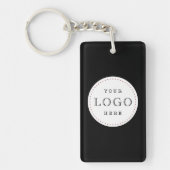 Zakelijke Logo QR-code dubbelzijdig Sleutelhanger (Voorkant)