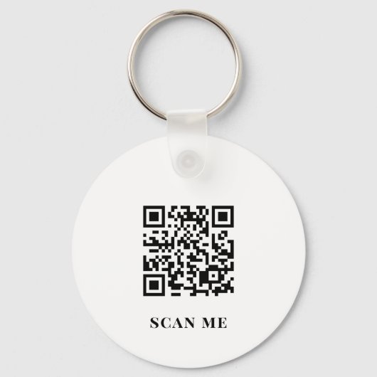 Zakelijke Logo QR-code dubbelzijdig Sleutelhanger (Achterkant)