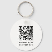 Zakelijke Logo & QR-code Eenvoudige minimalistisch Sleutelhanger (Achterkant)