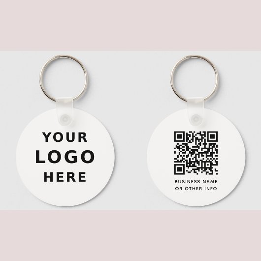 Zakelijke Logo & QR-code Eenvoudige minimalistisch Sleutelhanger