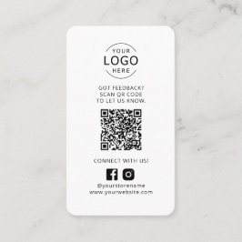 Zakelijke Logo QR Code Feedback Social Media Visitekaartje