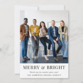 Zakelijke Logo QR Code Foto Zakelijke Kerstmis Feestdagenkaart (Voorkant)