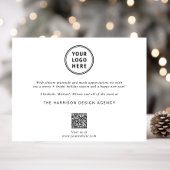 Zakelijke Logo QR Code Foto Zakelijke Kerstmis Feestdagenkaart