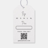 Zakelijke Logo QR Code Hang Labels Prijs Swing Cadeaulabel (Achterkant)