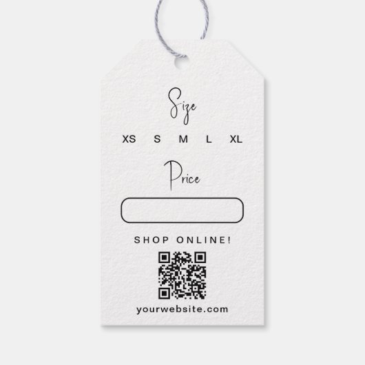 Zakelijke Logo QR Code Hang Labels Prijs Swing Cadeaulabel (Achterkant)