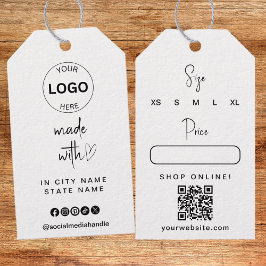 Zakelijke Logo QR Code Hang Labels Prijs Swing Cadeaulabel