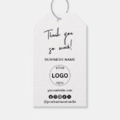 Zakelijke Logo QR Code Hang Labels Review ons Cadeaulabel (Voorkant)