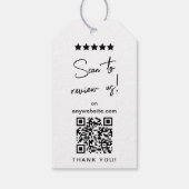 Zakelijke Logo QR Code Hang Labels Review ons Cadeaulabel (Achterkant)