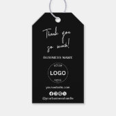 Zakelijke Logo QR Code Hang Labels Review ons Cadeaulabel (Voorkant)