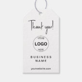 Zakelijke Logo QR Code Hang Labels Volg ons! Cadeaulabel (Voorkant)