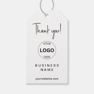 Zakelijke Logo QR Code Hang Labels Volg ons! Cadeaulabel