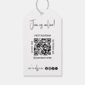 Zakelijke Logo QR Code Hang Labels Volg ons! Cadeaulabel (Achterkant)