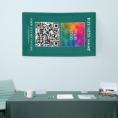 Zakelijke Logo QR-code hier Verticale Sjabloon Bes Spandoek (Beurs)