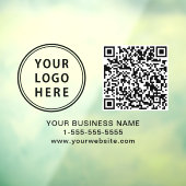 Zakelijke Logo QR Code Horizontaal Raamsticker (Vel 3)