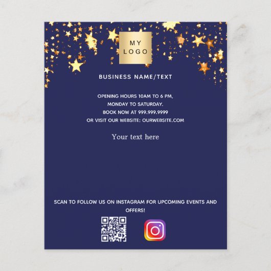 Zakelijke logo qr code instagram flyer (Voorkant)