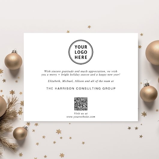 Zakelijke Logo QR Code Kerstbomen Bedrijf Feestdagenkaart