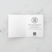 Zakelijke Logo QR-code krans Corporate Christmas Feestdagen Kaart (Binnen)