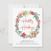 Zakelijke Logo QR-code krans Corporate Christmas Feestdagenkaart (Voorkant)