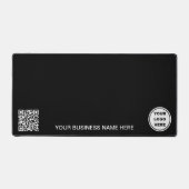 Zakelijke Logo & QR Code l Promotie Zwart Wit Bureaumat (Voorkant)