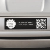Zakelijke Logo & QR-code L Zwart-wit branding Bumpersticker