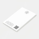 Zakelijke Logo | QR-code min. eenvoudig wit Post-it® Notes (Schuin)