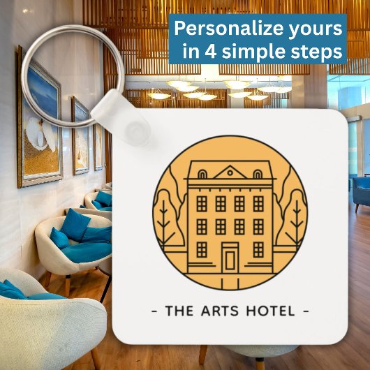 Zakelijke Logo QR Code Modern Bedrijf Promotie Sleutelhanger