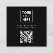 Zakelijke Logo QR-code Modern Eenvoudig Bedrijf Vierkante Visitekaartje (Voorkant)