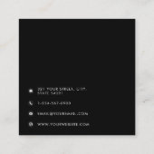 Zakelijke Logo QR-code Modern Eenvoudig Bedrijf Vierkante Visitekaartje (Achterkant)