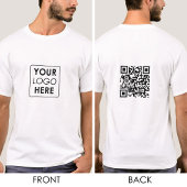 Zakelijke Logo QR Code Modern Employee Workwear T-shirt