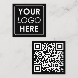 Zakelijke Logo QR Code Modern Minimalistisch Bedri Vierkante Visitekaartje