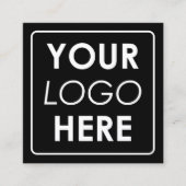 Zakelijke Logo QR Code Modern Minimalistisch Bedri Vierkante Visitekaartje (Voorkant)