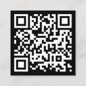 Zakelijke Logo QR Code Modern Minimalistisch Bedri Vierkante Visitekaartje (Achterkant)