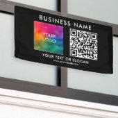  Zakelijke Logo QR Code Modern Openlucht Spandoek (Buitenkant Gebouw)