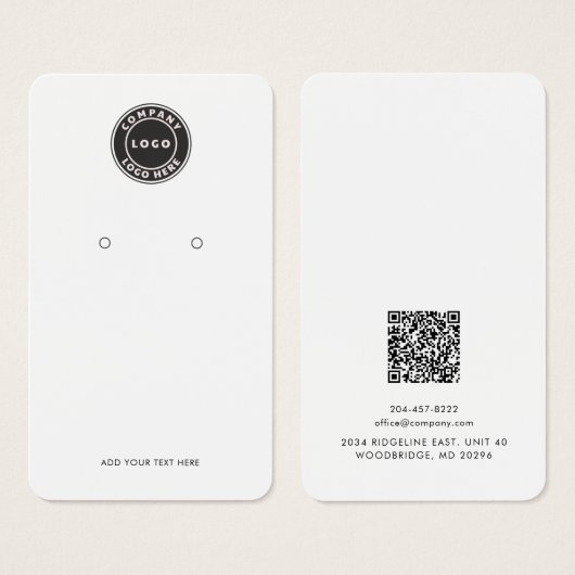 Zakelijke Logo QR Code Oorbel Aangepaste Display K Visitekaartje (Voorkant /achterkant)