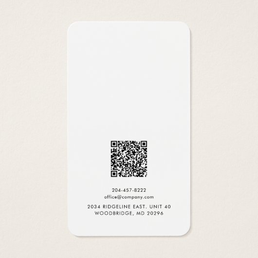 Zakelijke Logo QR Code Oorbel Aangepaste Display K Visitekaartje (Achterkant)