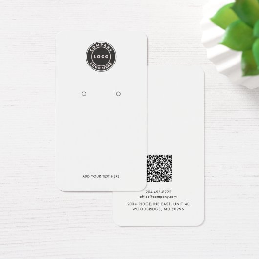 Zakelijke Logo QR Code Oorbel Aangepaste Display K Visitekaartje (Bureau)