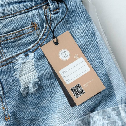 Zakelijke Logo QR Code Prijs Hang Label Cadeaulabel